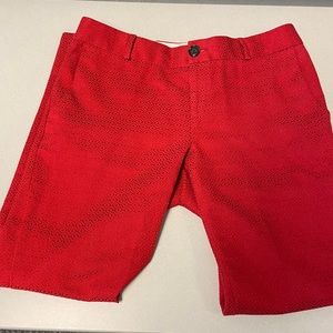 Banana Republic Red Ankle Cropped Pants